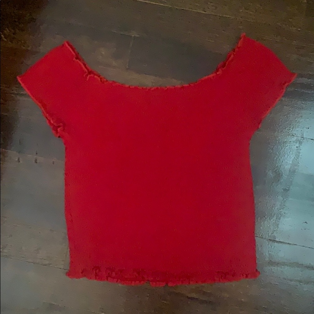 Brandy Melville off the shoulder red top